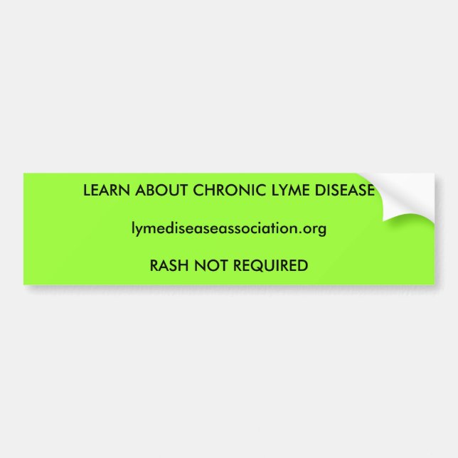 Autocollant De Voiture Renseignez-vous sur la maladie de Lyme chronique (Devant)