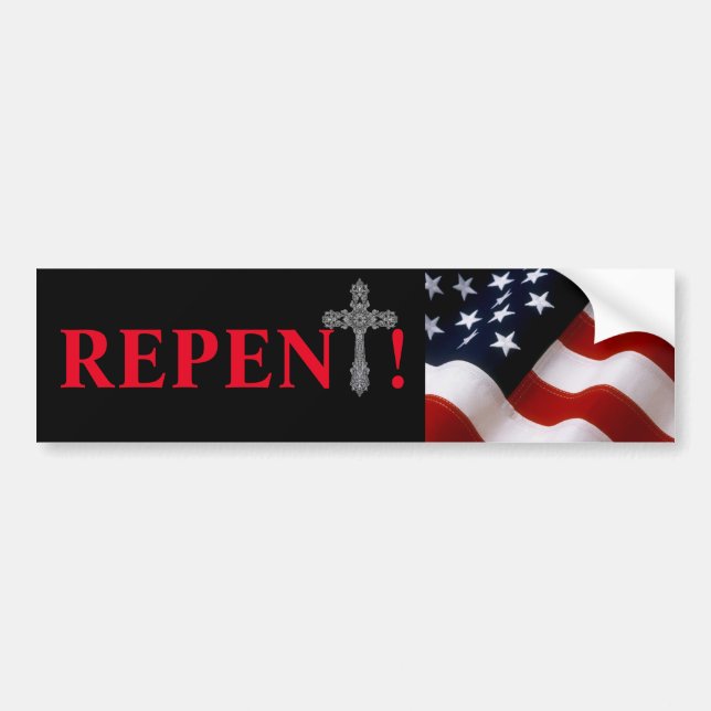 AUTOCOLLANT DE VOITURE REPENT BUMPER STICKER (Devant)