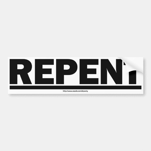 AUTOCOLLANT DE VOITURE REPENTISSEZ-VOUS (Devant)