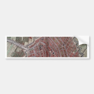 Autocollant De Voiture Réplique carte de la ville d'Amsterdam 1652