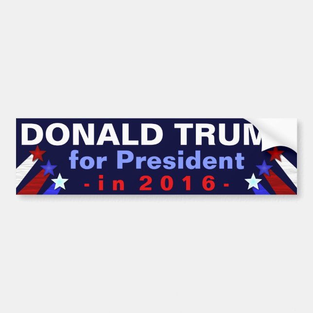 Autocollant De Voiture Républicain 2016 de président élection de Donald (Devant)