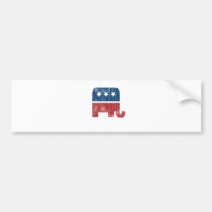 Autocollant De Voiture républicain animal d'éléphant d'élection