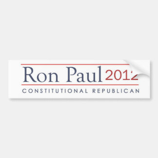 Autocollant De Voiture Républicain constitutionnel de Ron Paul 2012