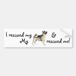 Autocollant De Voiture Rescue Norwegian Elkhound