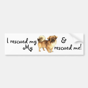 Autocollant De Voiture Rescue Tibetan Spaniel