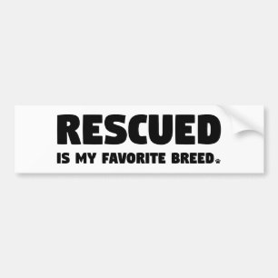 Autocollant De Voiture Rescued est ma race préférée