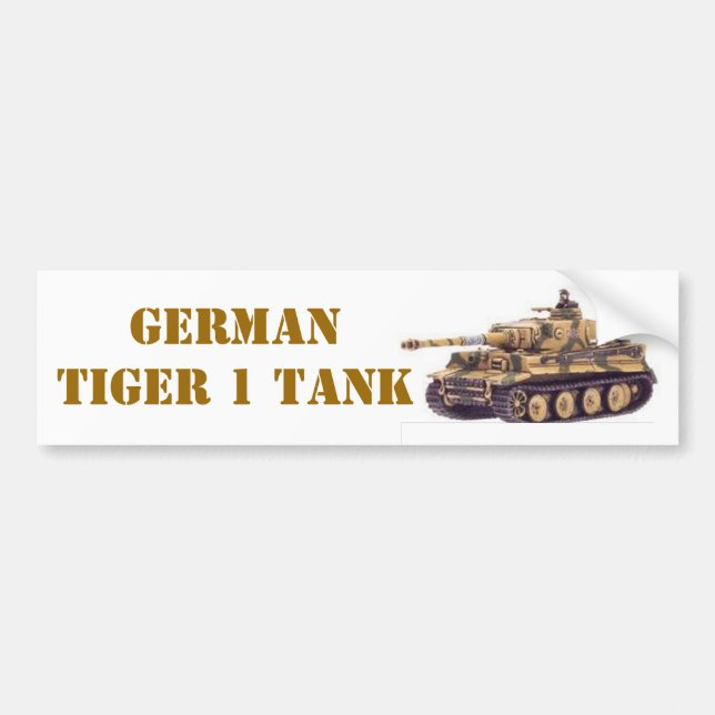 AUTOCOLLANT DE VOITURE RÉSERVOIR ALLEMAND DU TIGRE 1 (Devant)