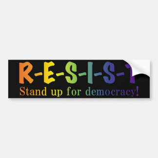 Autocollant De Voiture RESIST - lettres arc-en-ciel