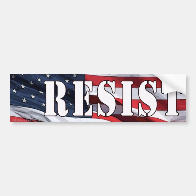 Autocollant De Voiture Résistance - Sticker de pare-chocs du drapeau 2 (Devant)