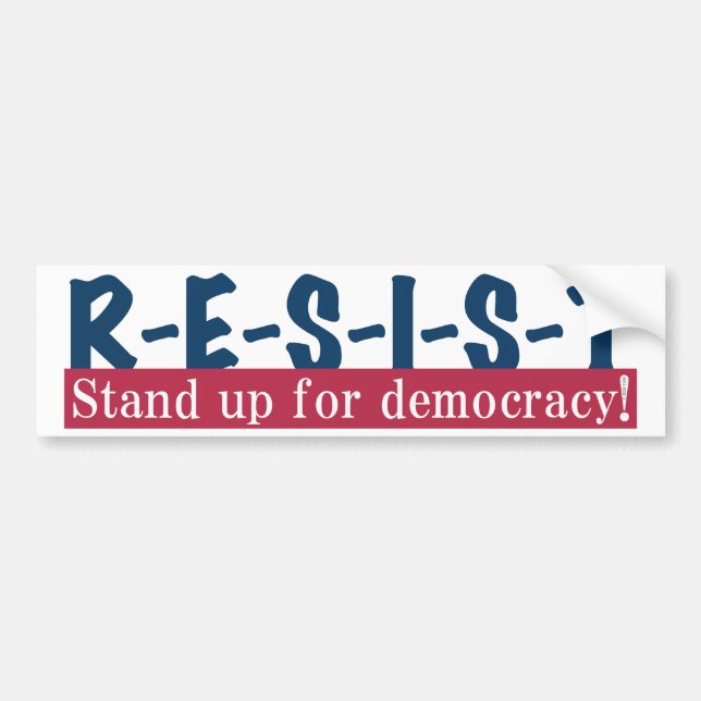 Autocollant De Voiture RÉSISTANCE - Sticker pare-chocs bleu rouge (Devant)