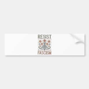 Autocollant De Voiture Résister au fascisme Floral Transgenre LGBTQ Anti-