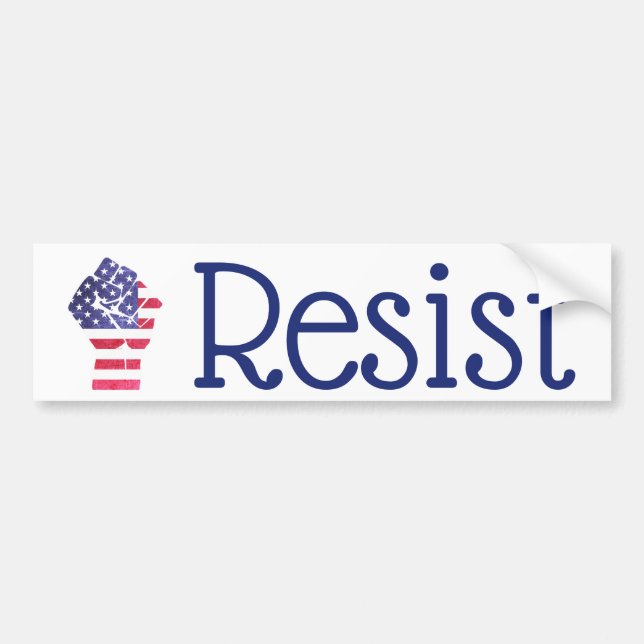Autocollant De Voiture Résistez à l'antiTrump du drapeau américain (Devant)