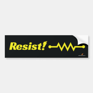 Autocollant De Voiture Résistez ! adhésif pour pare-chocs (jaune)
