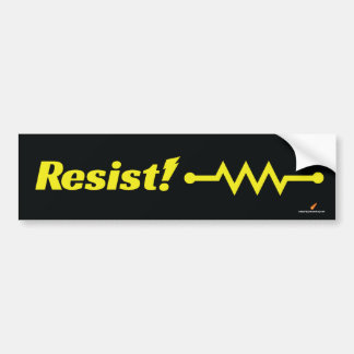 Autocollant De Voiture Résistez ! adhésif pour pare-chocs (jaune)