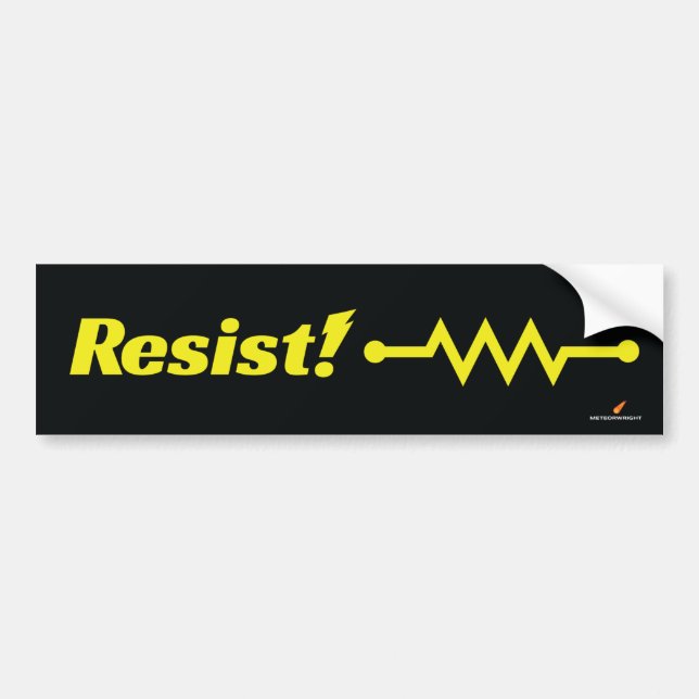 Autocollant De Voiture Résistez ! adhésif pour pare-chocs (jaune) (Devant)