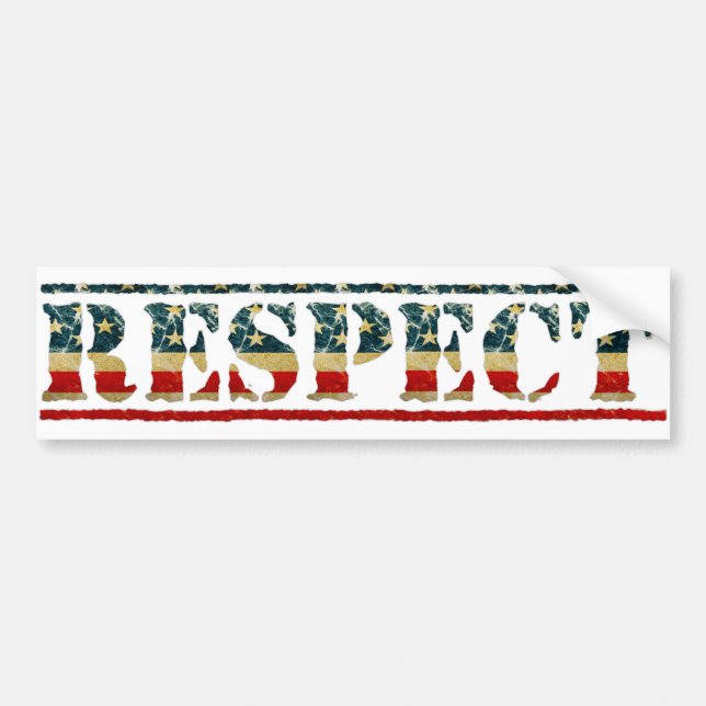 Autocollant De Voiture RESPECT Patriotique (Devant)
