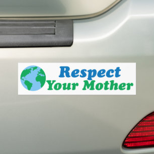 Autocollant De Voiture Respectez votre Terre mère Changement climatique