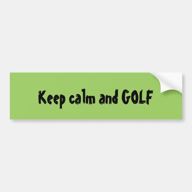 Autocollant De Voiture Restez calme et citez GOLF (Devant)