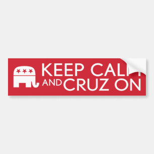 Autocollant De Voiture Restez calme et Cruz sur 2016