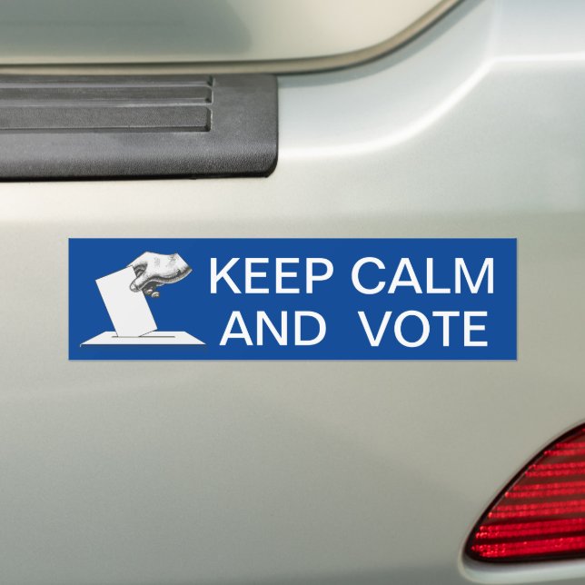 Autocollant De Voiture Restez calme et votez 2026 (En voiture)