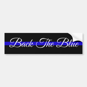 AUTOCOLLANT DE VOITURE RETOUR À LA BLEUE SOUTIEN POLICE BUMPER STICKER