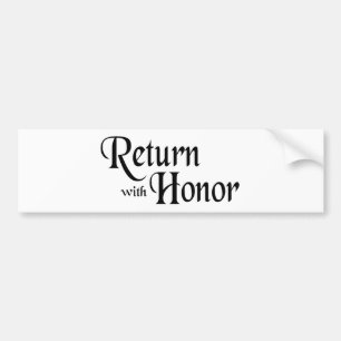 Autocollant De Voiture Retournez avec l'honneur