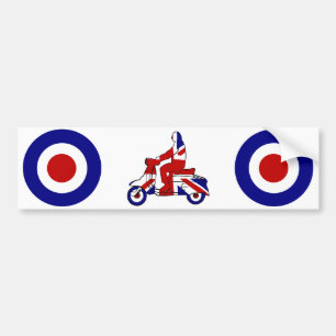 Autocollant De Voiture Rétro garçon R-U de scooter de mod