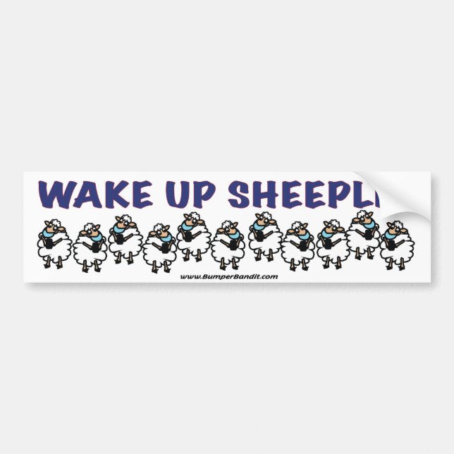 Autocollant De Voiture Réveillez-vous Sheeple (Devant)