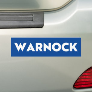Autocollant De Voiture Révérend Warnock Géorgie Sénat deuxième tour bleu 