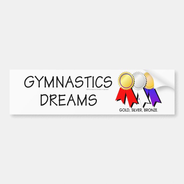Autocollant De Voiture Rêves de Gymnastique TEE (Devant)