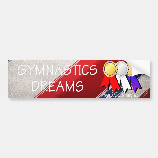 Autocollant De Voiture Rêves de Gymnastique TEE (Devant)