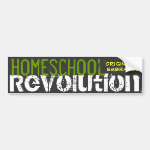 Autocollant De Voiture Révolution de Homeschool - originalité embrassé