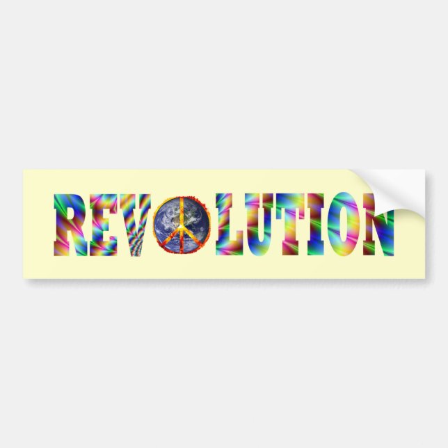Autocollant De Voiture Révolution hippie (Devant)