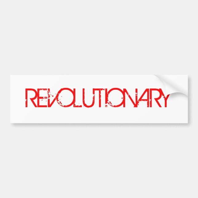 AUTOCOLLANT DE VOITURE RÉVOLUTIONNAIRE (Devant)