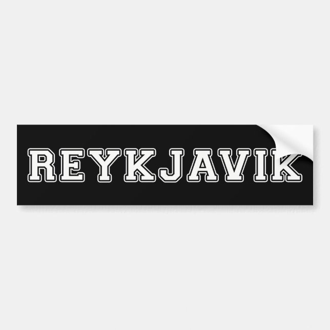 Autocollant De Voiture Reykjavik Islande (Devant)