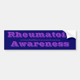 Autocollant De Voiture RheumatoidAwareness - dans les couleurs de