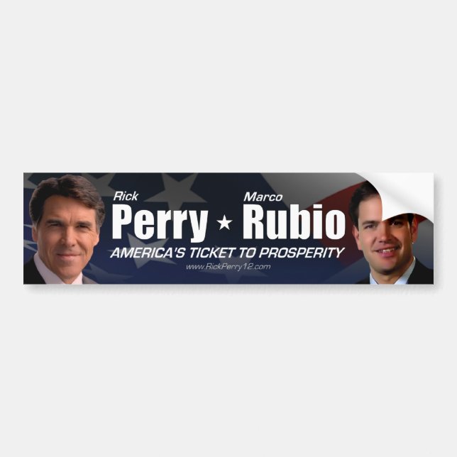 Autocollant De Voiture Rick Perry - Marco Rubio (Devant)
