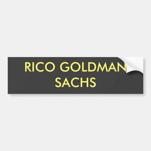 AUTOCOLLANT DE VOITURE RICO GOLDMAN SACHS (Devant)