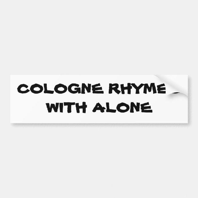 Autocollant De Voiture Rimes de Cologne avec seulement (Devant)