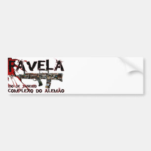 Autocollant De Voiture Rio de Janeiro Favela (taudis/ville d'hutte)