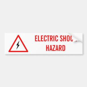 AUTOCOLLANT DE VOITURE RISQUE DE DÉCHARGE ÉLECTRIQUE