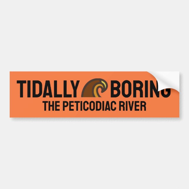 Autocollant De Voiture Rivière Peticodiac - Tidally Boring (Devant)