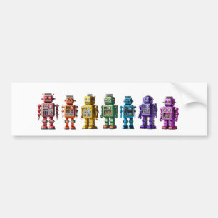 Autocollant De Voiture Robots arc-en-ciel
