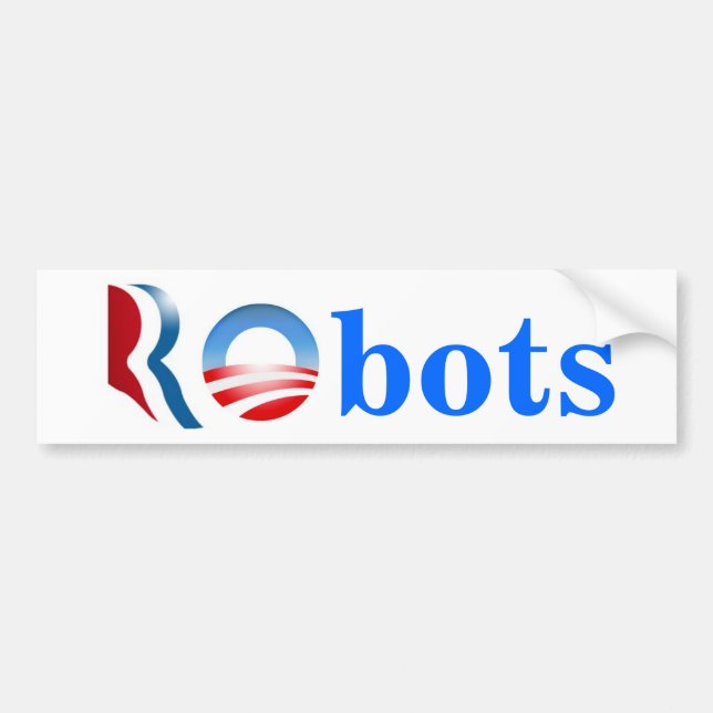 Autocollant De Voiture Robots de Romney Obama (Devant)