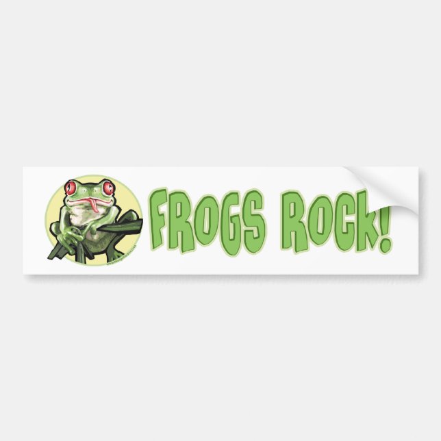 Autocollant De Voiture Roche de grenouilles ! Bumpersticker (Devant)
