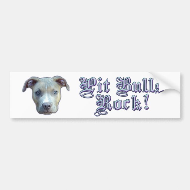 Autocollant De Voiture Roche de pitbulls ! Bumpersticker (Devant)