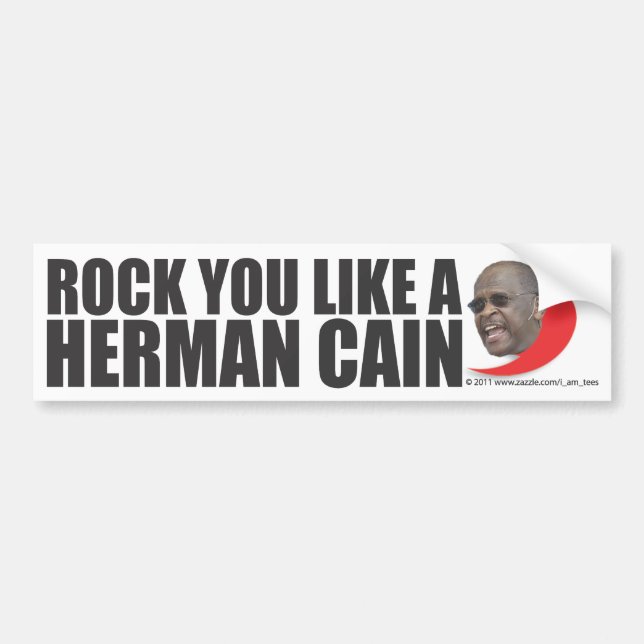 Autocollant De Voiture Roche vous aimez Herman Caïn (Devant)