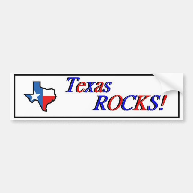 Autocollant De Voiture Roches du Texas ! (Devant)