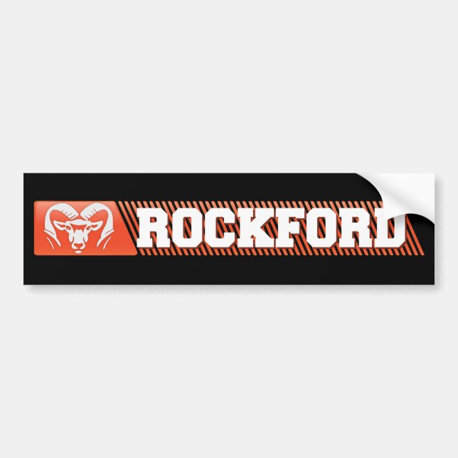 Autocollant De Voiture Rockford Rams #3 (Devant)