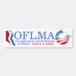 Autocollant De Voiture ROFLMAO - Vote Romney ou Obama ?